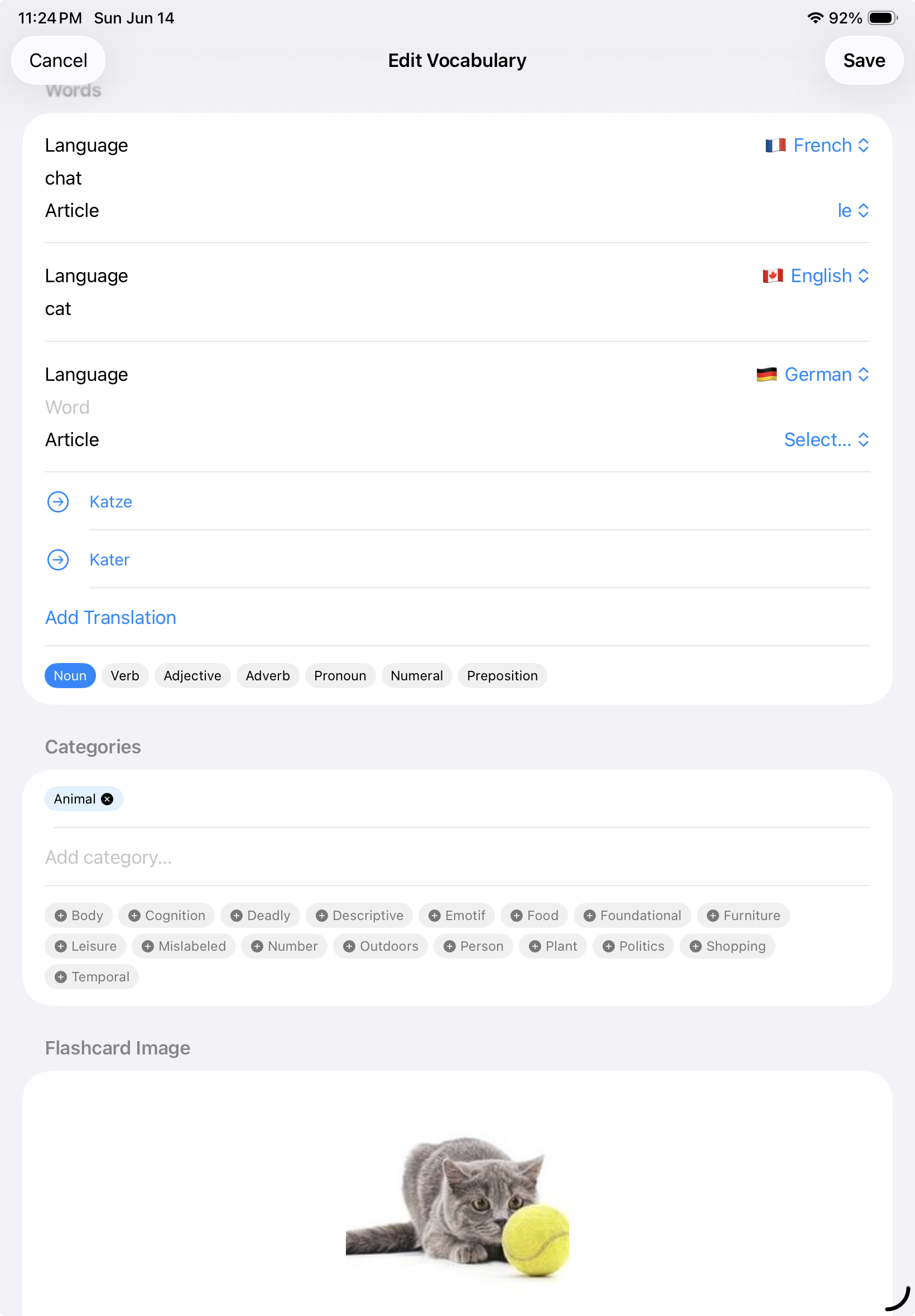 Multi-language review directions