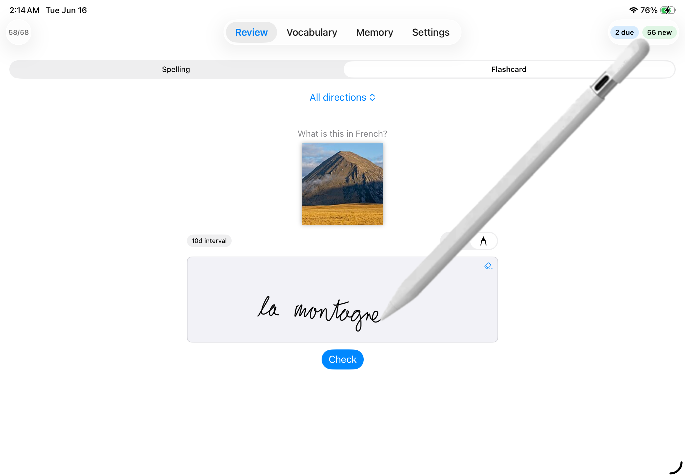 Handwriting input on iPad with Apple Pencil